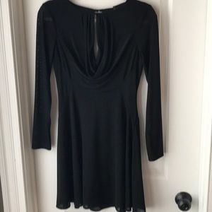 Black, keyhole, open back dress